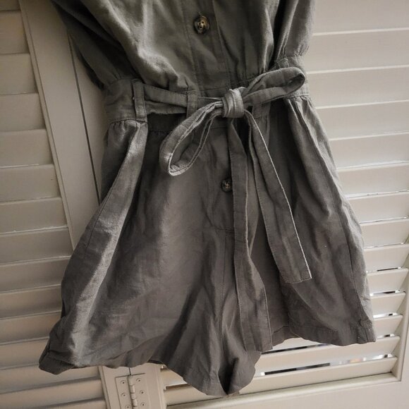 Women's Khaki Short Romper H&M Size 0 - Picture 3 of 6